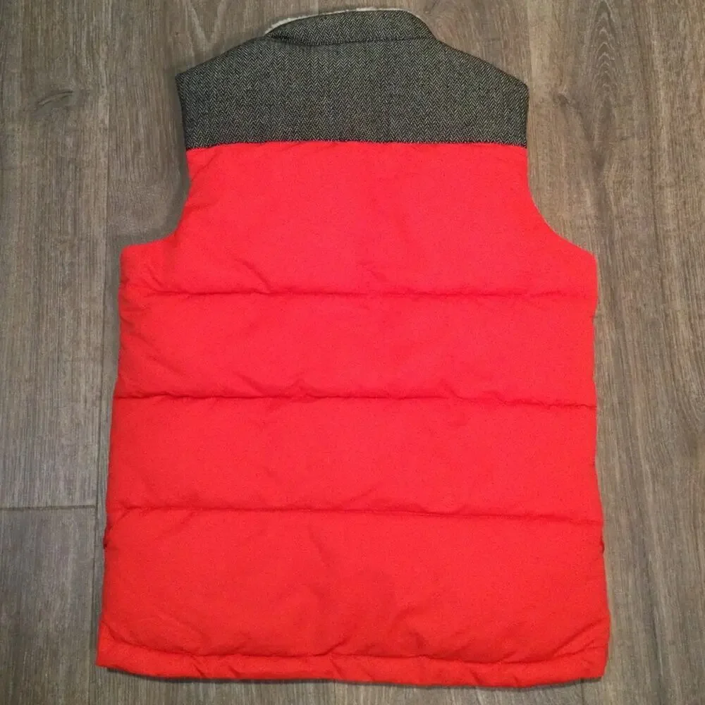 GapKids Orange Puffer Vest w Sherpa Collar XL